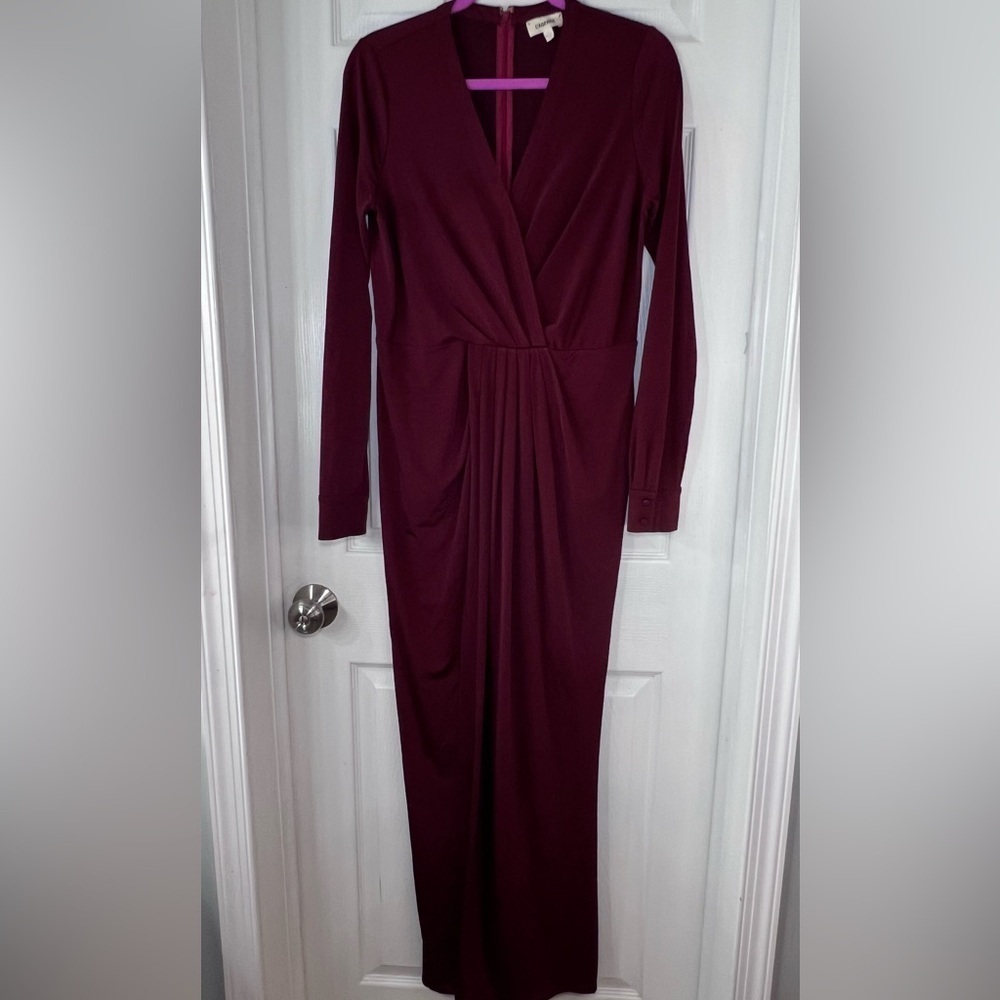 L'Agence Women's Red Thea Twist Front Column Gown Size 8 - Picture 2 of 10
